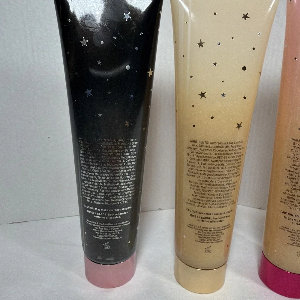 Victoria's Secret Glimmer Body Wash Set of 4 Shimmer Scrub Wash 5 oz NEW